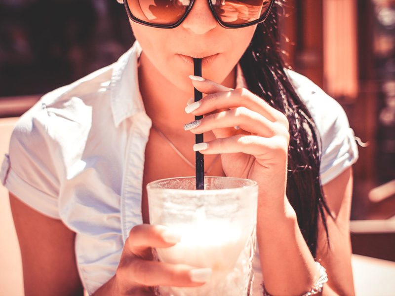 The black straw